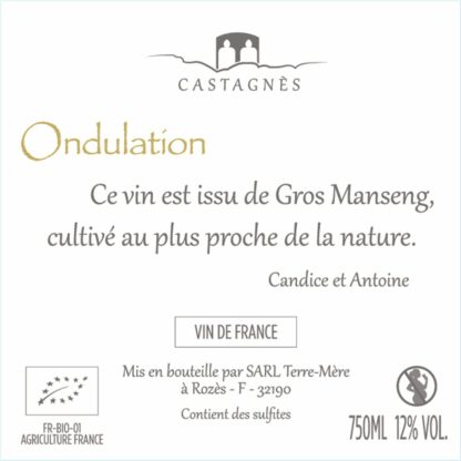 Ondulation - Castagnès - Vin de France (Sud-Ouest) – Image 2