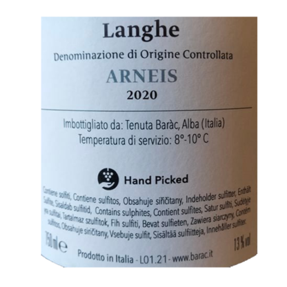 Langhe Arneis - Baràc - DOC Langhe – Image 3