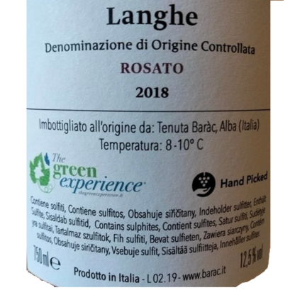 Barac Langhe Rosato arriere