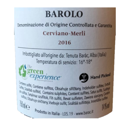Barolo "Cerviano-Merli" - Baràc - DOCG Barolo – Image 3