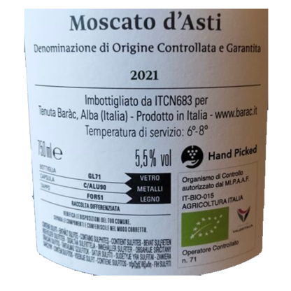 Moscato d'Asti - Baràc - DOCG Moscato d'Asti – Image 3