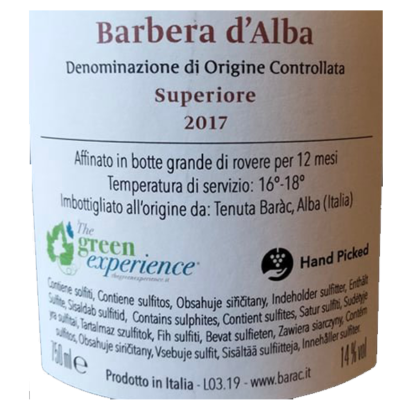 Barbera d'Alba "Superiore" - Baràc - DOC Barbera d'Alba – Image 3